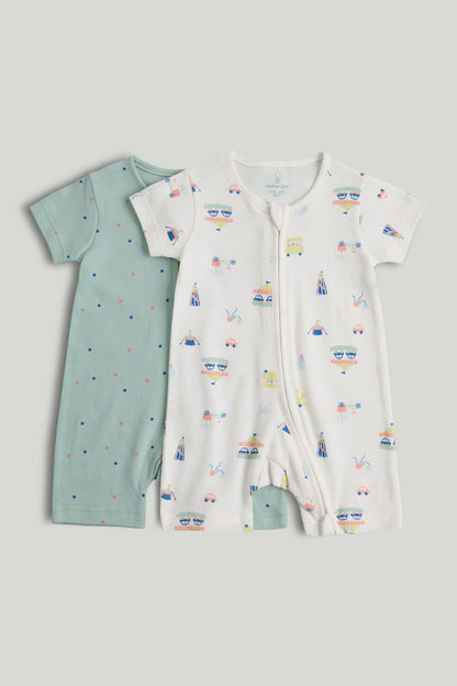 2 Pack Carnival Rompers - Multi / 12-18 Months