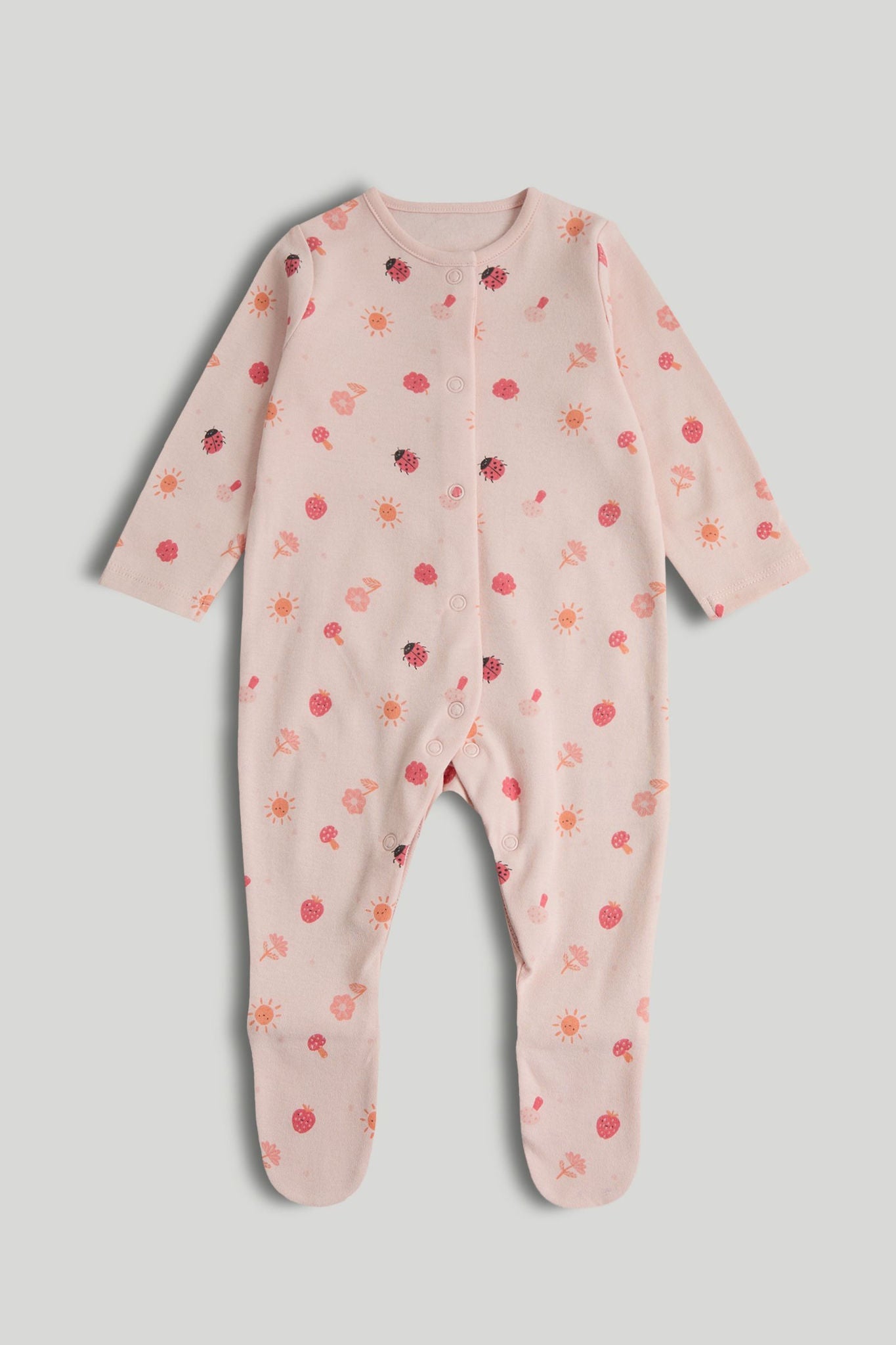 3 Pack Strawberry Sleepsuits