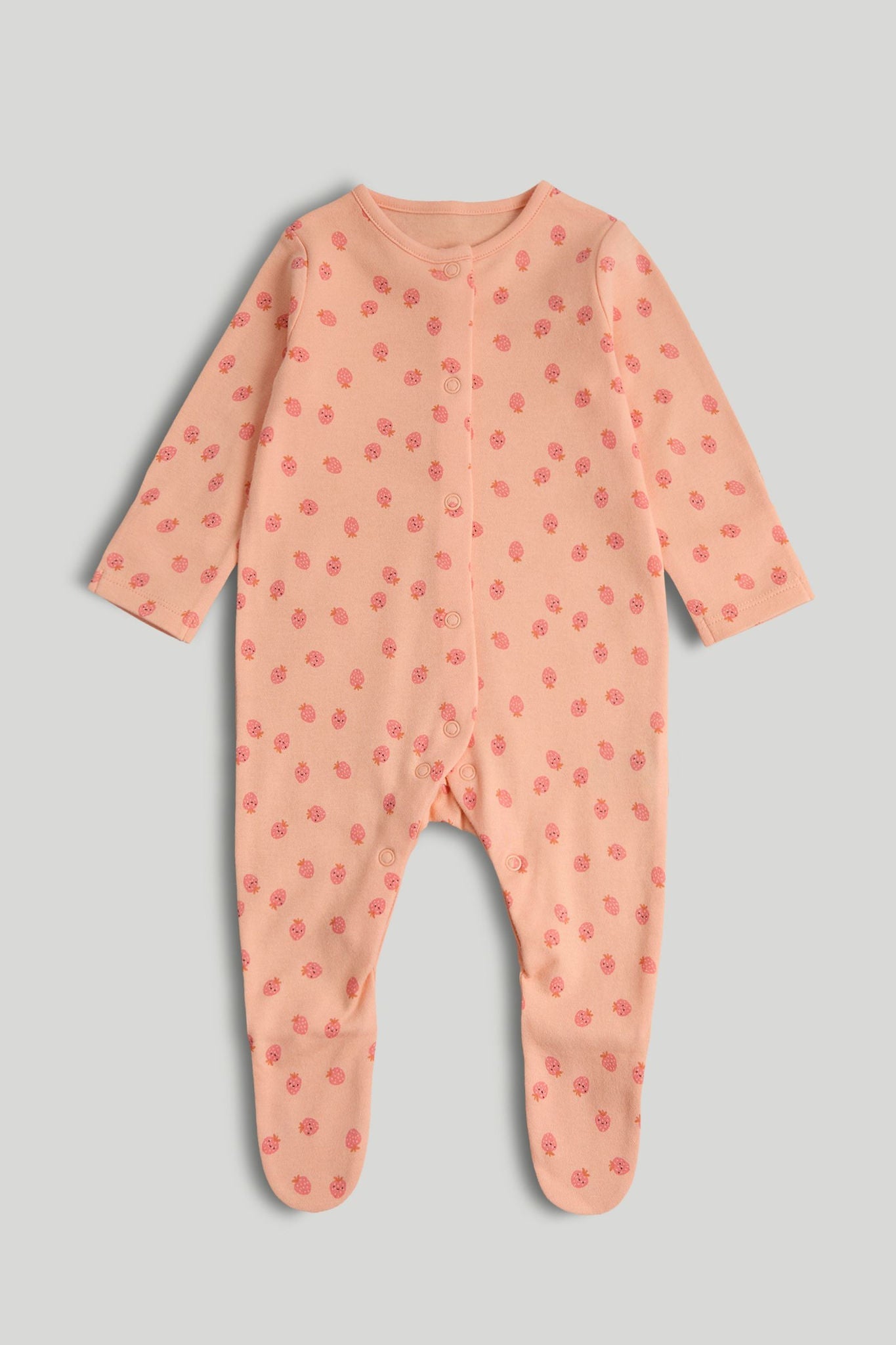 3 Pack Strawberry Sleepsuits