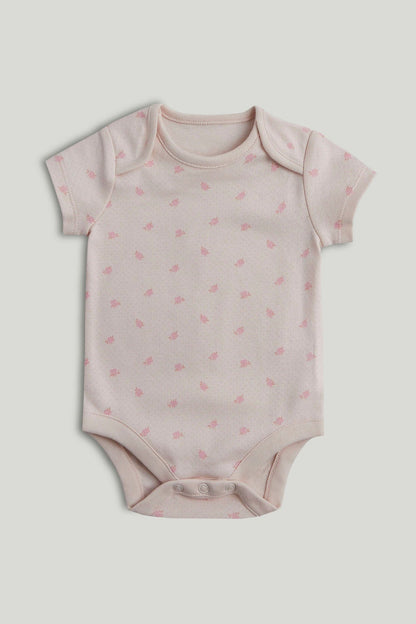 5 Pack My First Pink Short-Sleeved Bodysuits