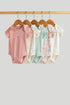 5 Pack Floral Short-Sleeved Bodysuits - Multi / 12-18 Months
