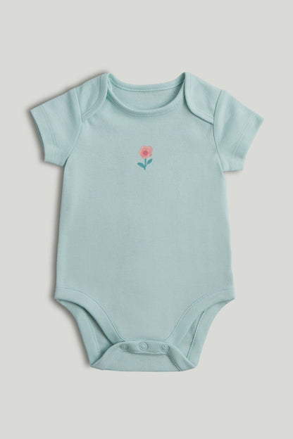 5 Pack Floral Short-Sleeved Bodysuits
