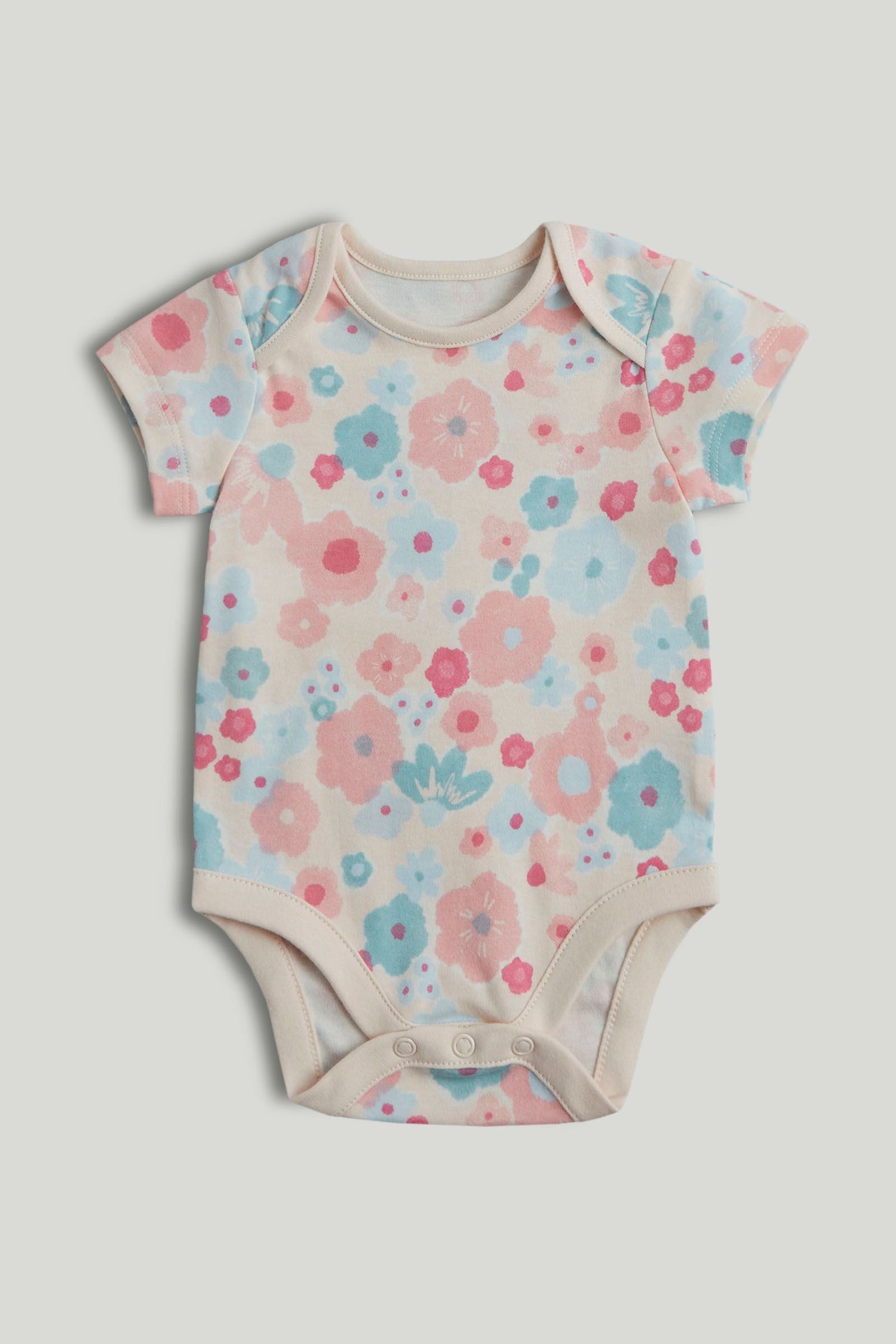 5 Pack Floral Short-Sleeved Bodysuits