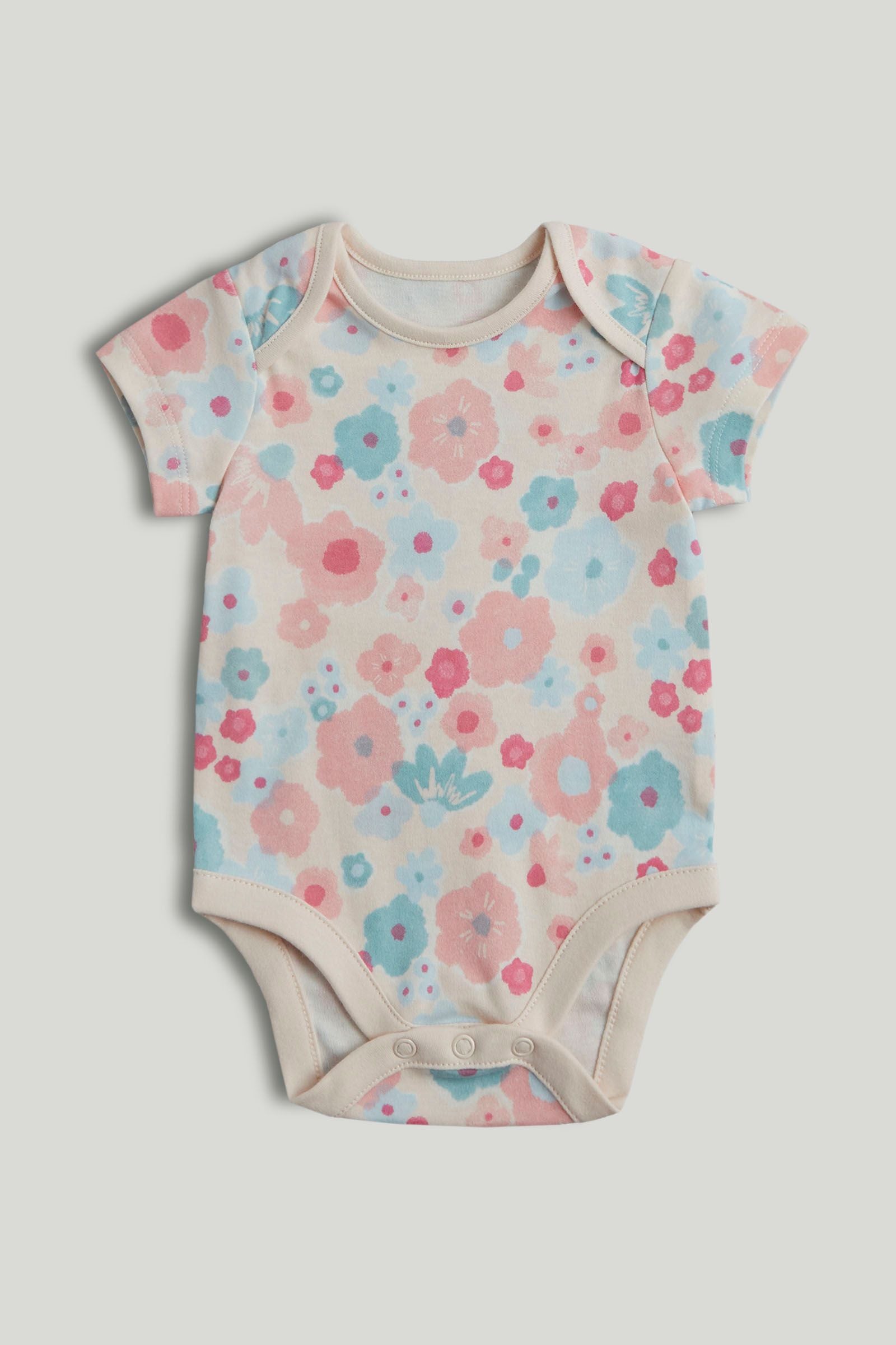 5 Pack Floral Short-Sleeved Bodysuits