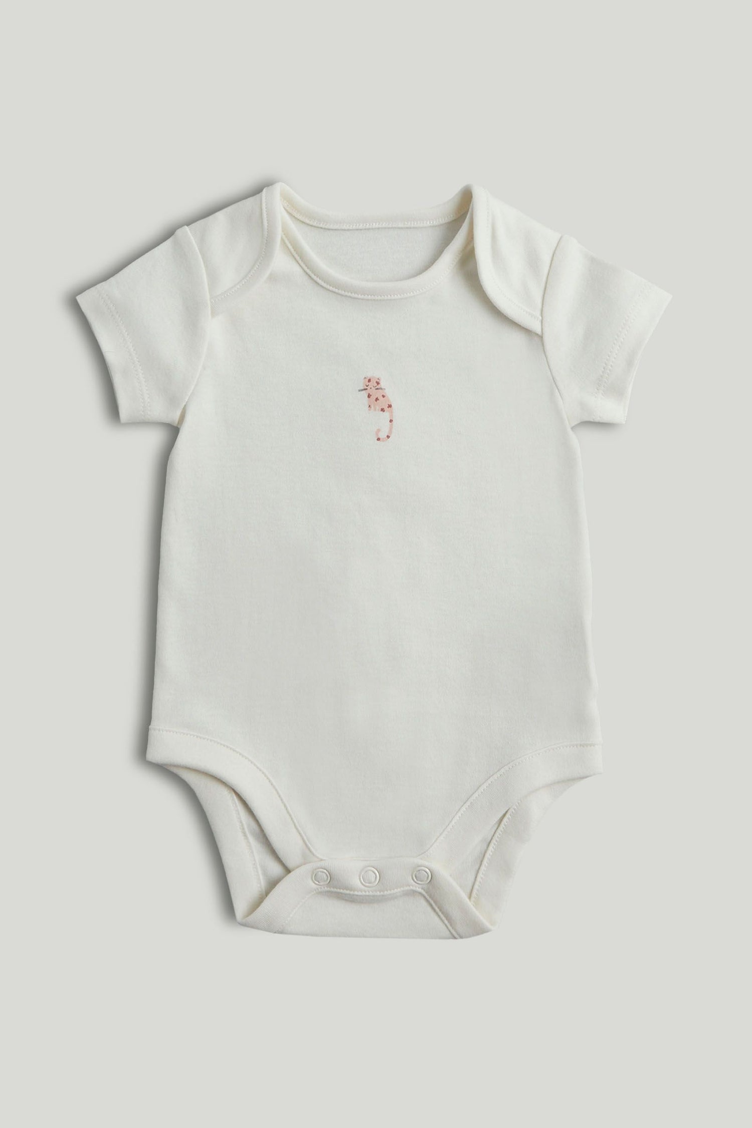 5 Pack My First Leopard Short-Sleeved Bodysuits