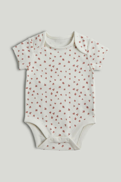 5 Pack My First Leopard Short-Sleeved Bodysuits