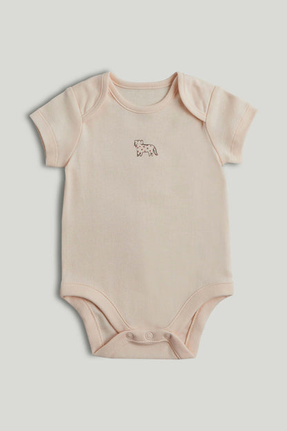 5 Pack My First Leopard Short-Sleeved Bodysuits