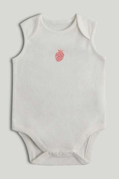 5 Pack Strawberry Sleeveless Bodysuits