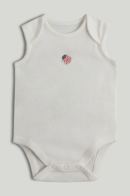 5 Pack Strawberry Sleeveless Bodysuits
