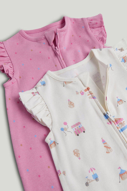 2 Pack Carnival Rompers