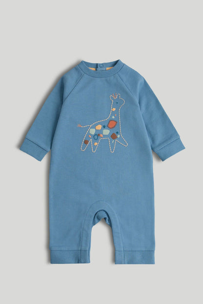 Giraffe All-in-One - Blue / 12-18 Months