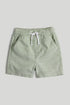 Green Textured Shorts - Beige / 12-18 Months