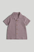 Pink Linen Blend Shirt - Dark Purple / 12-18 Months