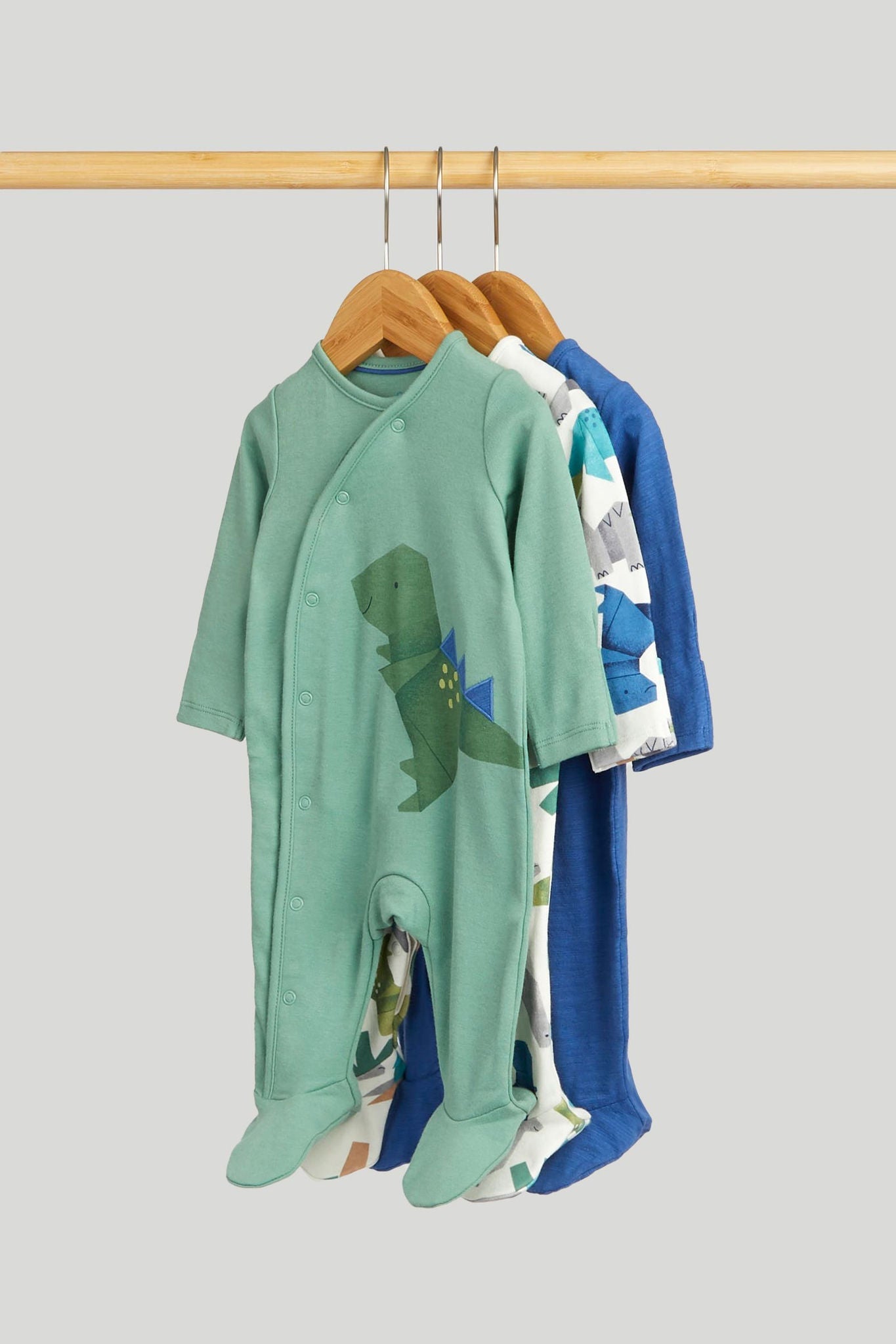 3 Pack Dinosaur All-in-Ones - Multi / 12-18 Months