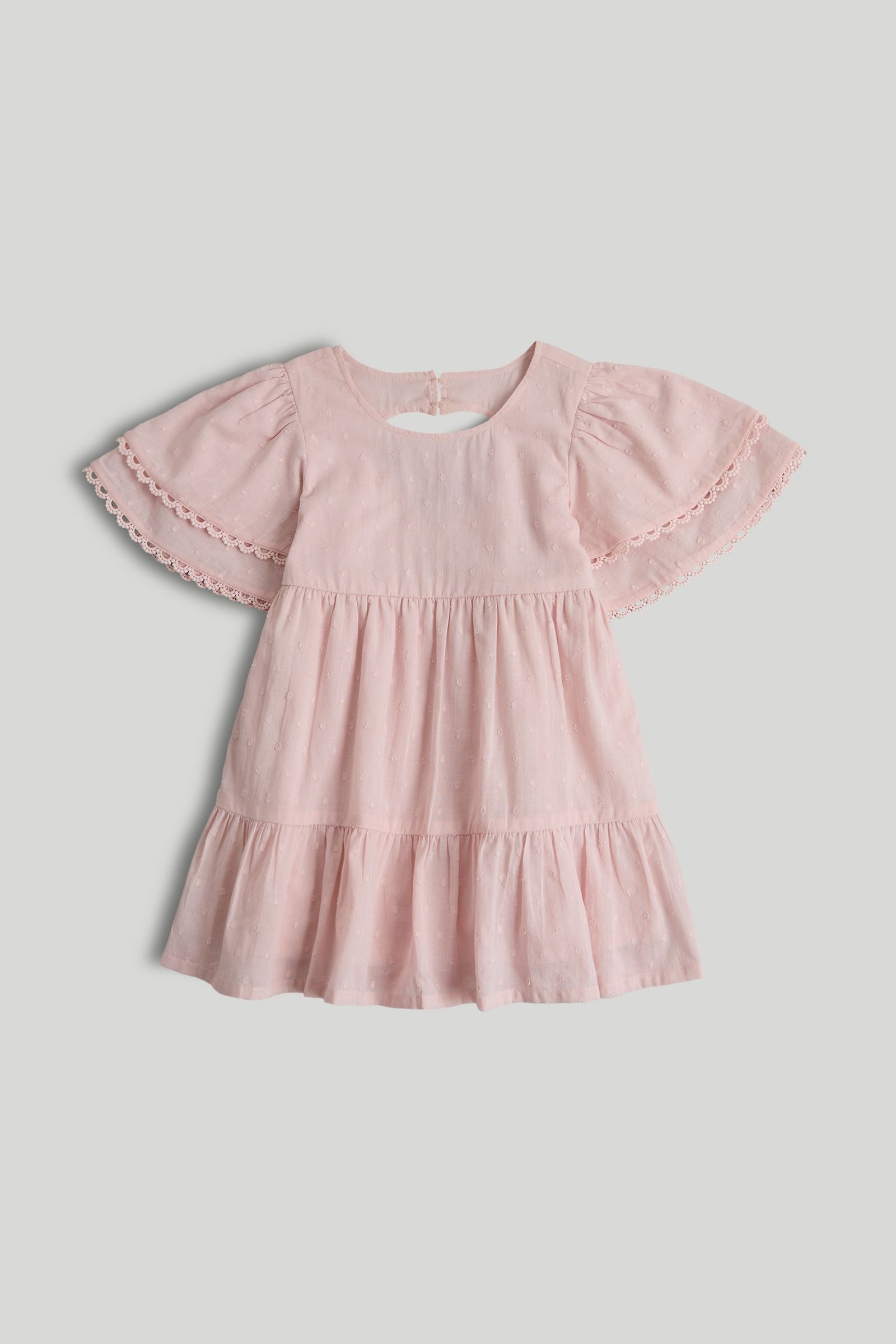 Pink Tiered Dress - light green / 12-18 Months