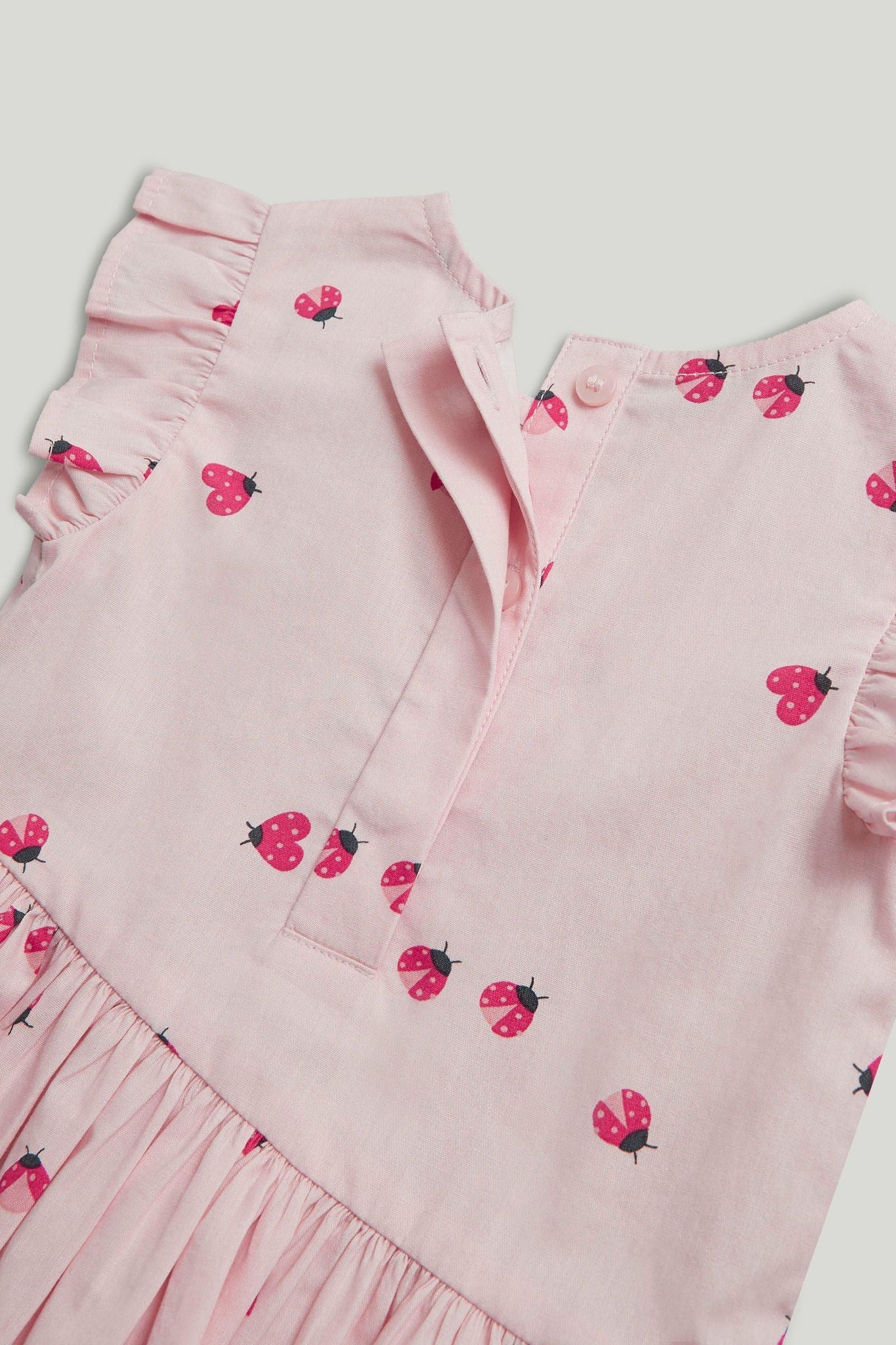 Pink Ladybird Cotton Dress