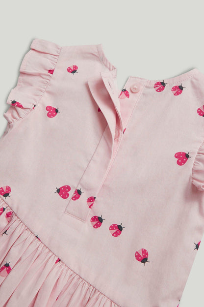 Pink Ladybird Cotton Dress