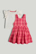 Pink Check Pinny Dress and T-Shirt Outfit - Pink / 12-18 Months