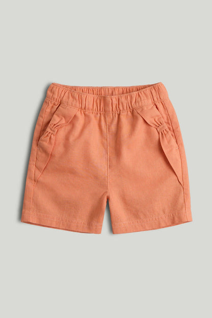 Tan Linen Blend Shorts - 12-18 Months
