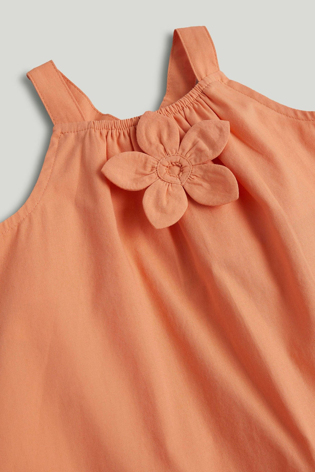 Orange Cotton Dress, 6 months to 6 years