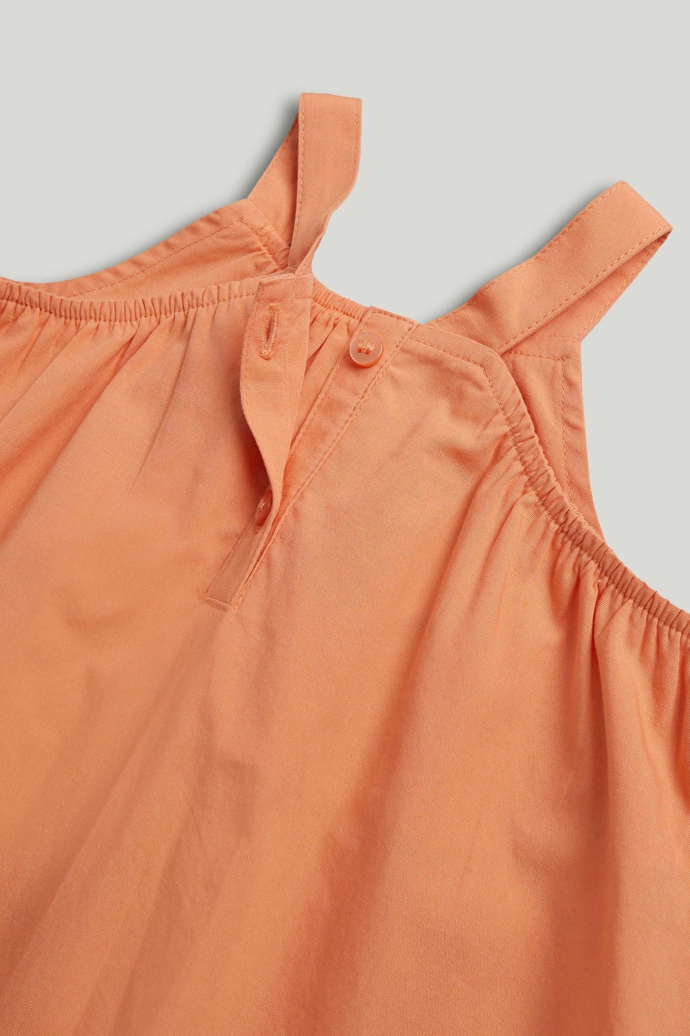 Orange Cotton Dress, 6 months to 6 years