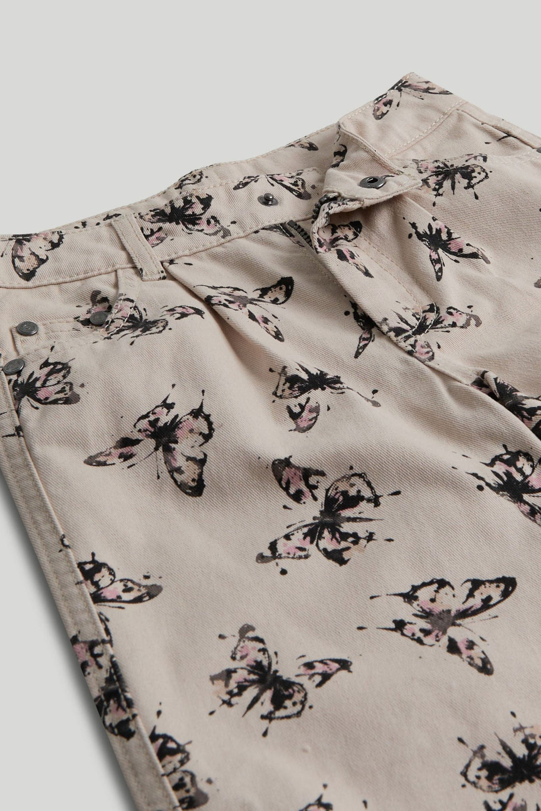 Butterfly Barrel-Leg Jeans