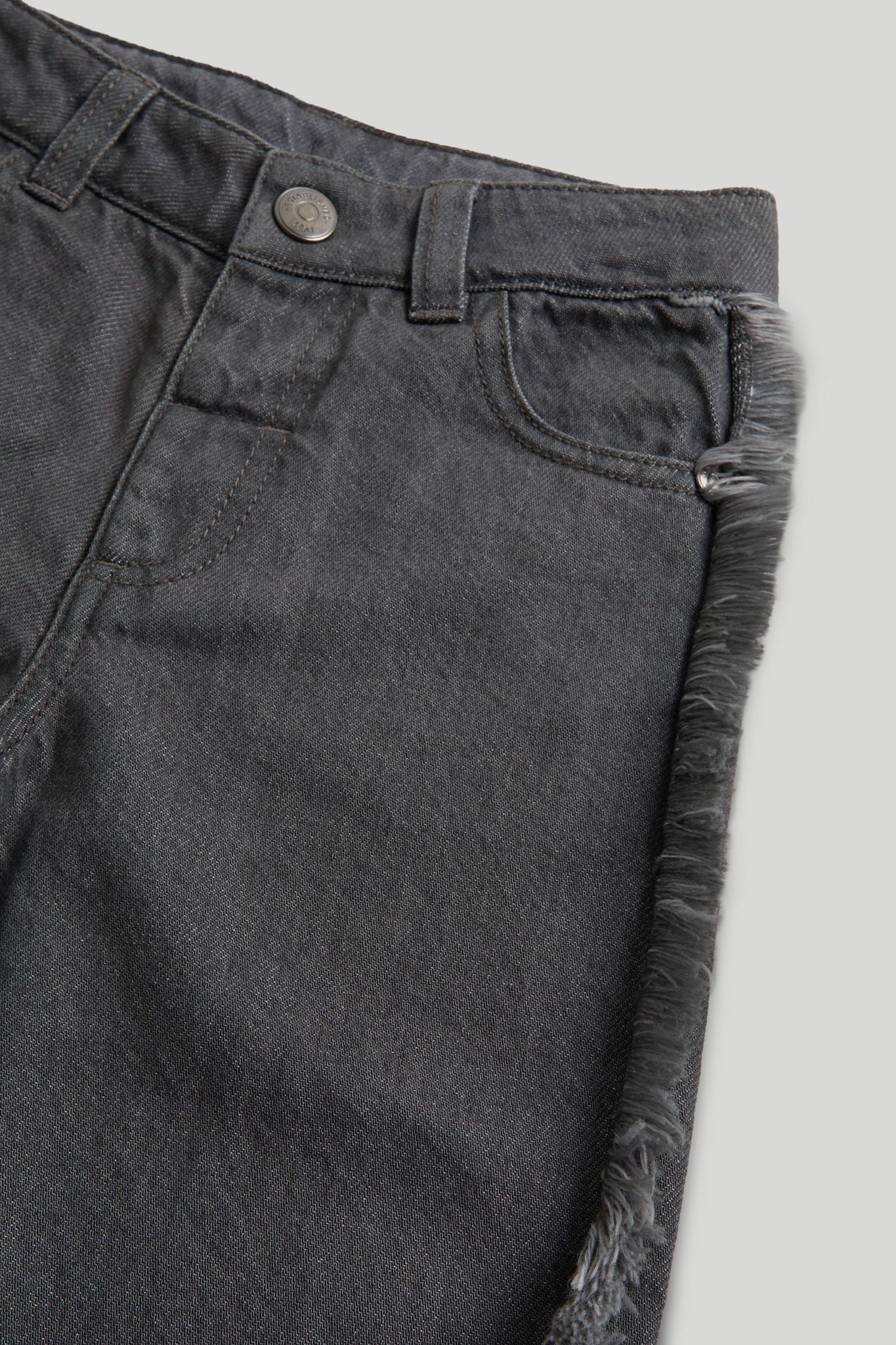 Grey Barrel-Leg Denim Jeans