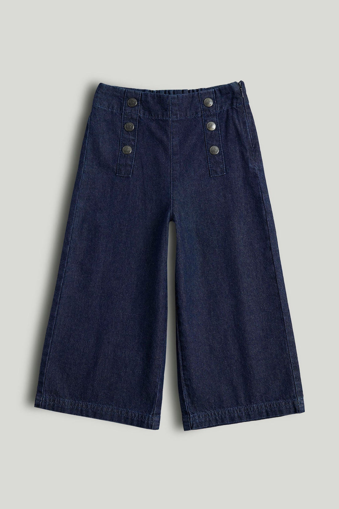 Wide-Leg Denim Jeans - Navy / 9-10 Years