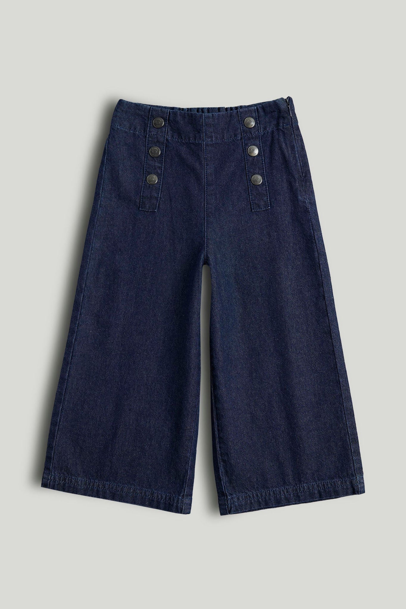 Wide-Leg Denim Jeans - Navy / 9-10 Years