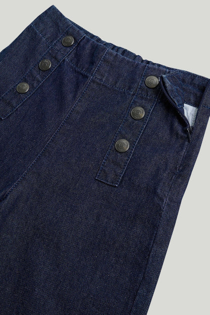 Wide-Leg Denim Jeans