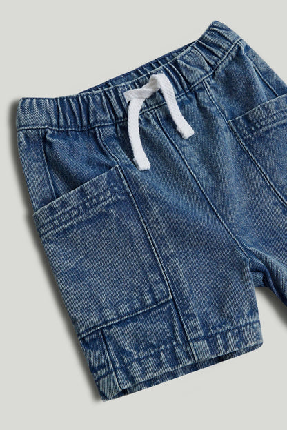 Denim Pull-On Shorts