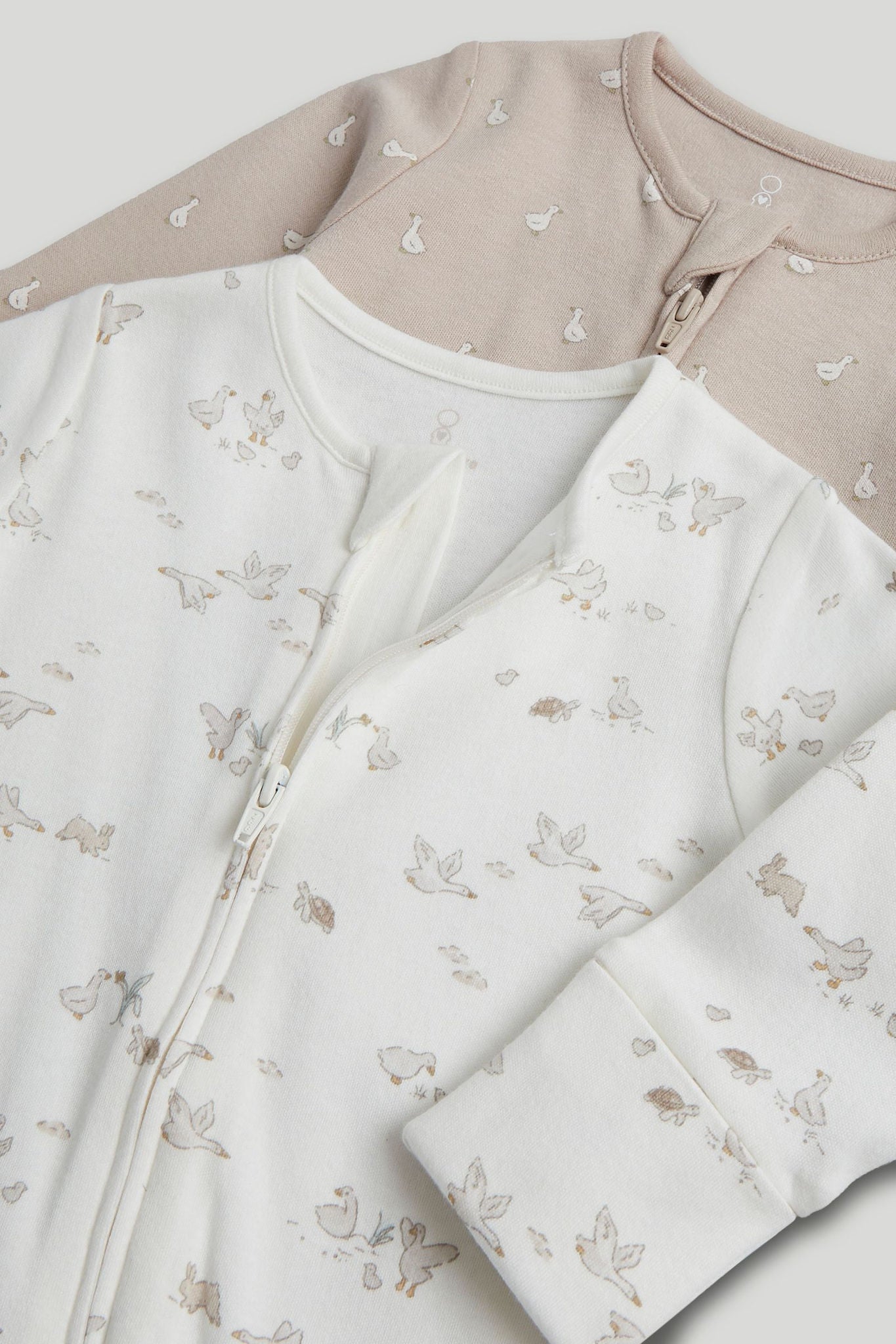 2 Pack My First Zip-Up Sleepsuits