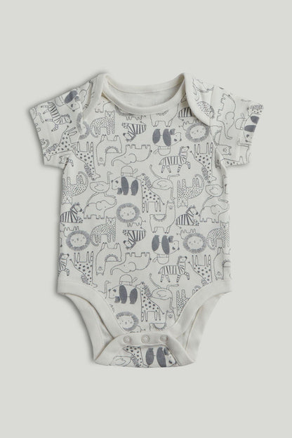 5 Pack Safari Short-Sleeved Bodysuits