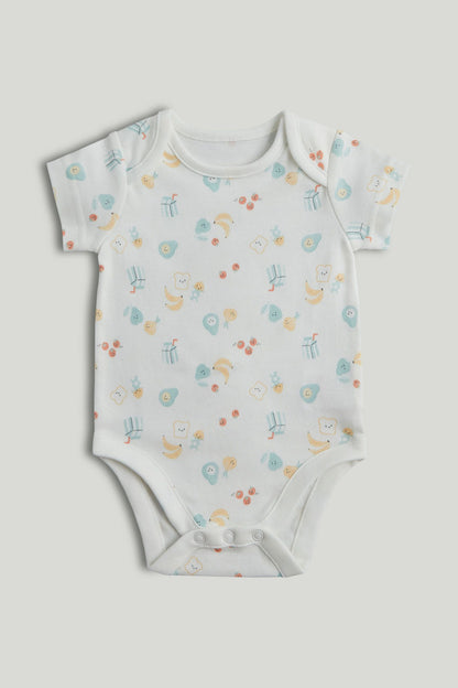 5 Pack Breakfast Friends Short-Sleeved Bodysuits