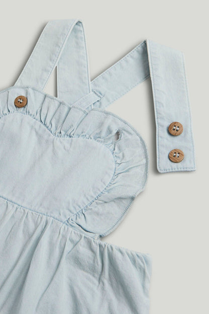 Denim Dungarees, Bodysuit and Headband Outfit