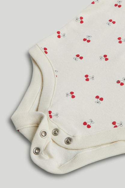 2 Pack Cherry Short-Sleeved Bodysuits