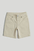 Stone Denim Shorts - Neutral / 9-10 Years