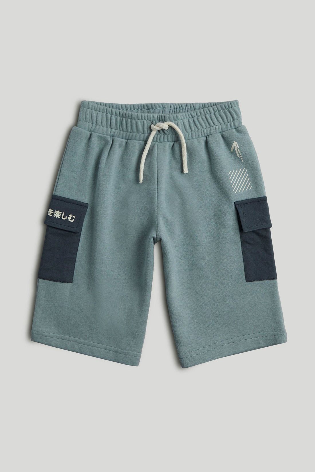 Jersey Cargo Shorts - Blue / 9-10 Years