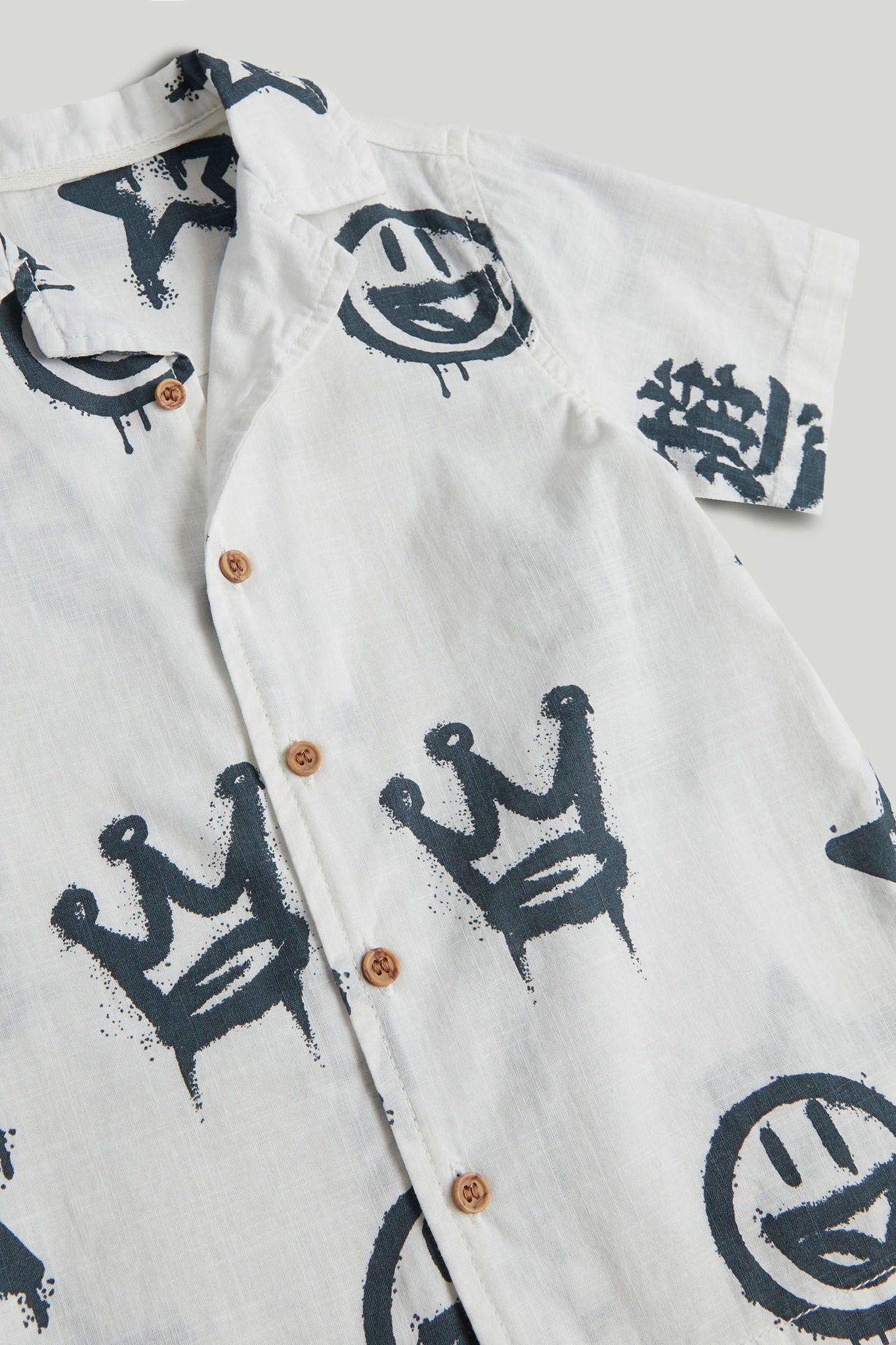 White Printed Shirt