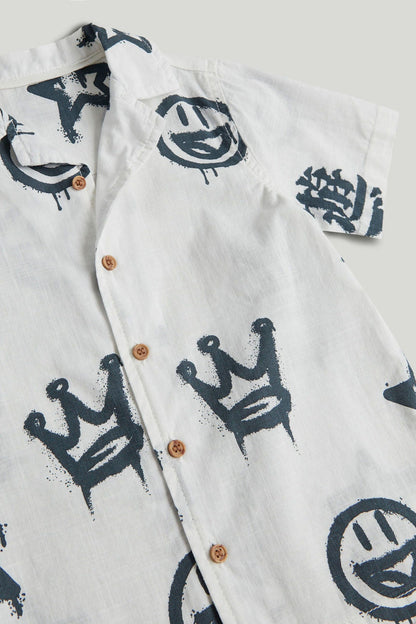 White Printed Shirt