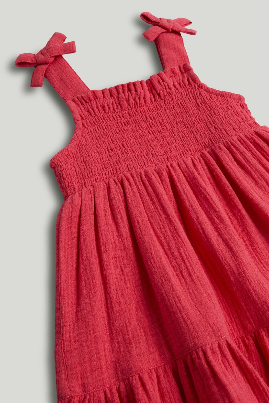Pink Tiered Cotton Dress