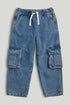 Denim Cargo Jeans - Blue / 9-10 Years
