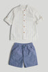 Striped Grandad Shirt and Shorts Outfit, 9 months to 5 years - Multi / 12-18 Months