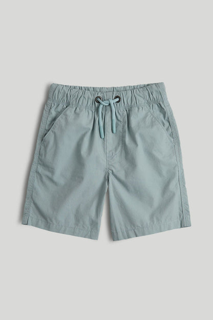 Blue Poplin Shorts - Blue / 9-10 Years