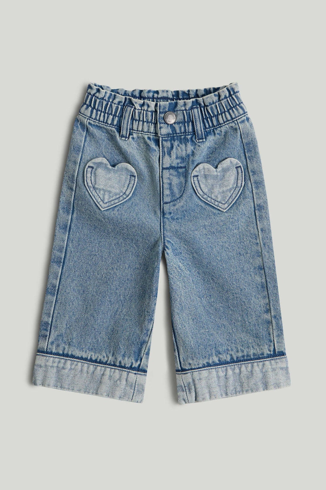 Paper-Bag Denim Jeans - Light Brown / 12-18 Months