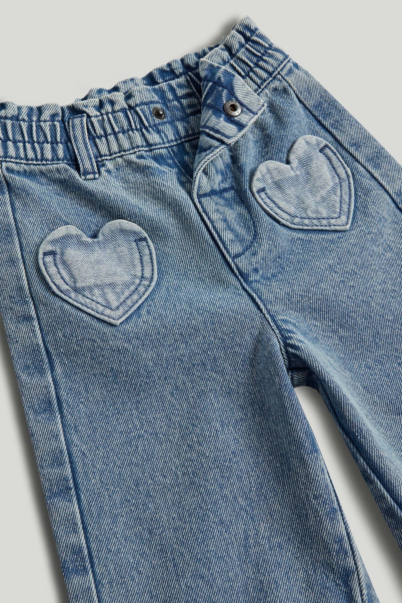 Paper-Bag Denim Jeans