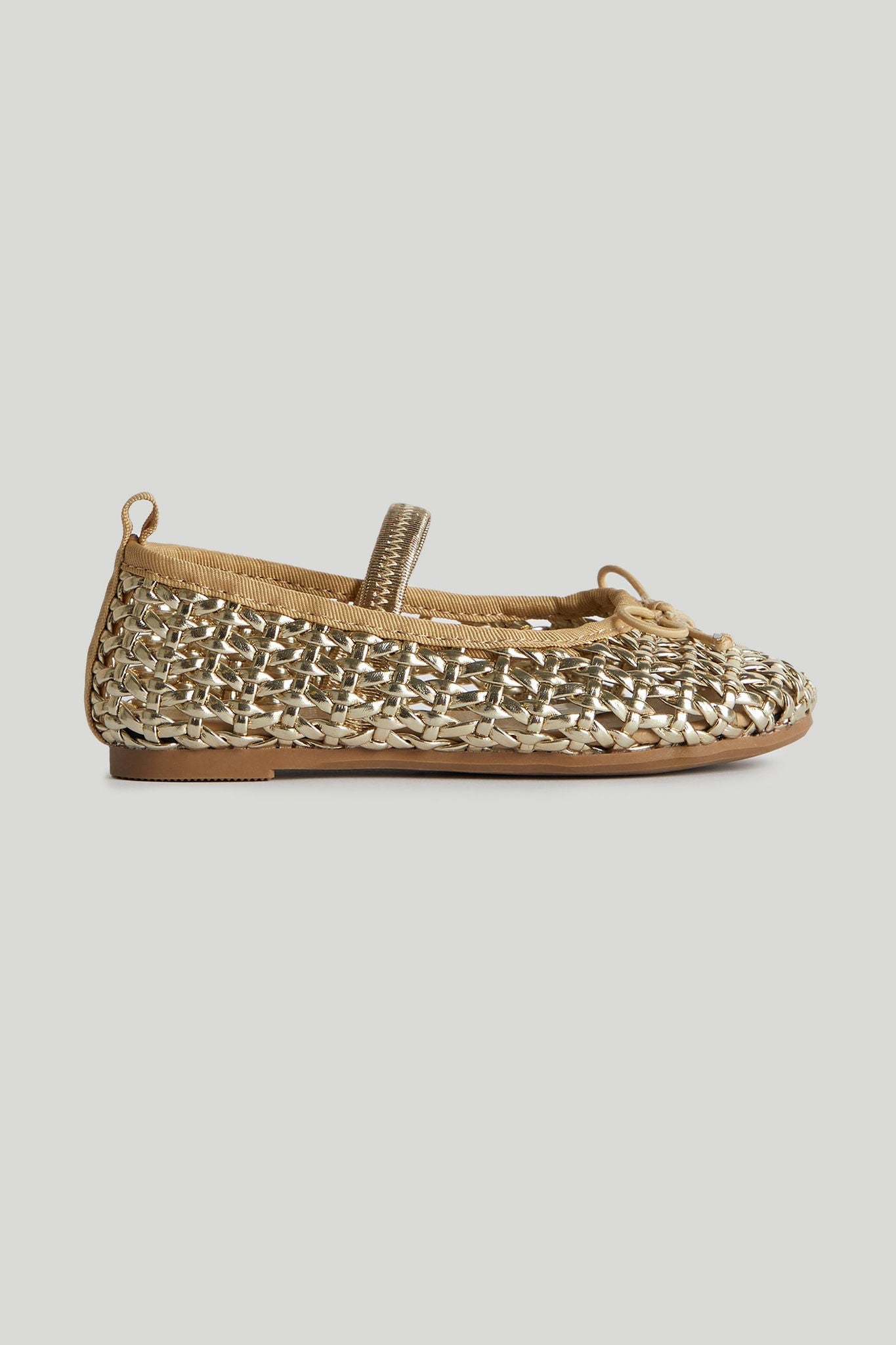 Gold Mesh Ballerina Shoes - Yellow / 6.5-7.5 Years
