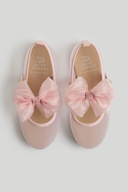 Pink Mesh Ballerina Shoes
