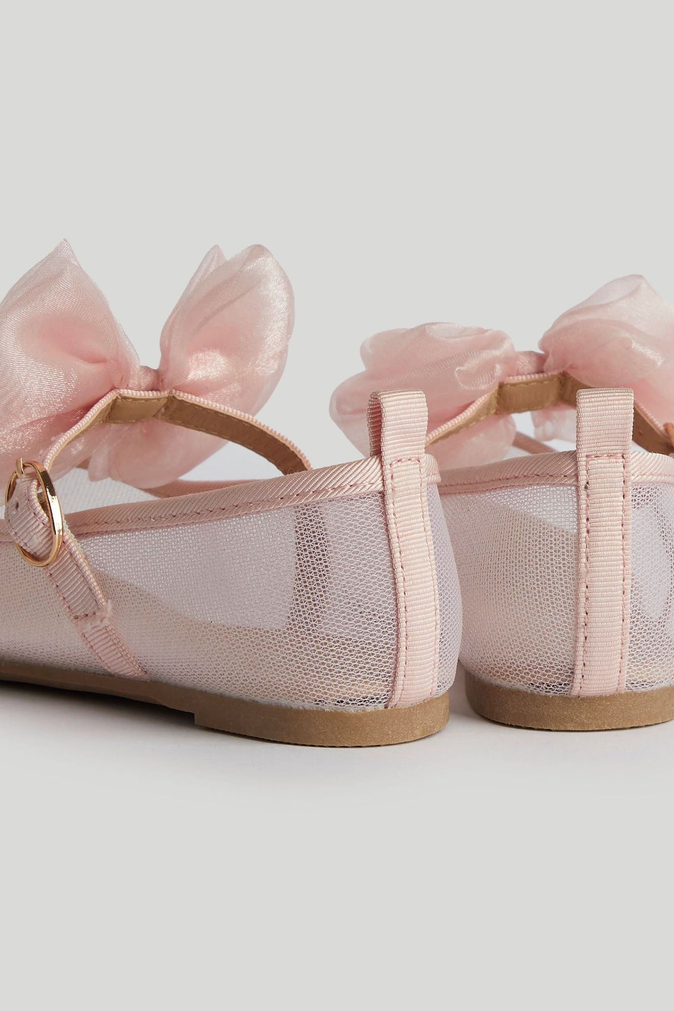Pink Mesh Ballerina Shoes