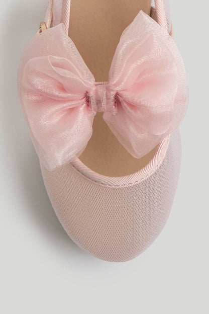 Pink Mesh Ballerina Shoes